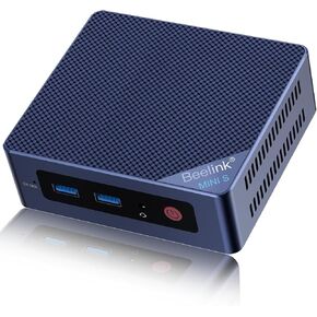 Beelink Mini S12 Mini PC, Intel 12th N95(Up to 3.4GHz) Mini Computer, 8GB DDR4 256GB M.2 SSD Micro PC Support 4K@60HZ Dual HDMI Display/WiFi 5/BT4.2/USB3.2/1000Mbps LAN/WOL Home/Office