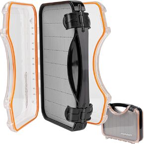 QualyQualy Fly Fishing Box Fly Box Double Sided Dry Fly Fishing Tackle Organizer Streamer Box with Handle Easy Grip Foam