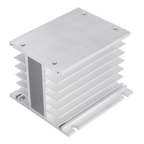 3 Phase Solid State Relay Heat Sink, Efficient Heat Dissipation, Sturdy Aluminum Build, Compact Design, for Industrial and DIY Applications