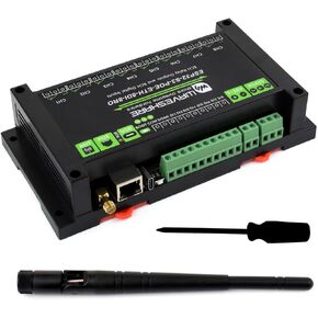 Waveshare Industrial 8-Channel ESP32-S3 WiFi Relay Module, Isolated RS485 Interface, Xtensa 32-bit LX7 Dual-core Processor, 240MHz, Multiple Isolation Protection Circuits, PoE Ethernet Port