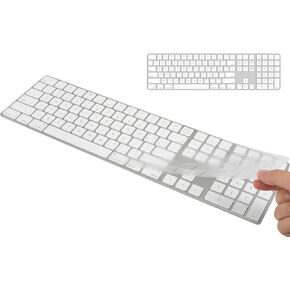 CaseBuy Keyboard Cover for 2022 Mac Studio & 2021 Apple iMac 24" Magic Keyboard with Touch ID and Numeric Keypad Model A2520, iMac Magic M1 Chip Keyboard Accessories, Ultra Thin TPU Protector Skin