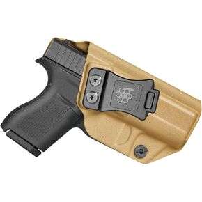 Glock42 Holster IWB Kydex Holster Fit: Glock 42 Pistol – Inside Waistband Concealed Carry – Adjustable Cant & 'Posi-Click' Retention – No Wear No Jitter - 12 Colors - USA Made by Amberide