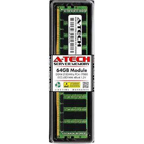 A-Tech 64GB RAM for Dell PowerEdge C6420, FC430, FC630, FC830, M630, R440, R630, R630XL, R730xd, R730xd XL, R740xd, T430 | DDR4 2133MHz PC4-17000 ECC LRDIMM 4Rx4 Load Reduced Server Memory Upgrade