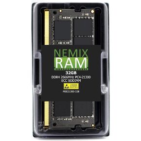 NEMIX RAM 32GB (1X32GB) DDR4 2666MHZ PC4-21300 2Rx8 1.2V CL19 260-PIN ECC SODIMM Compatible with QNAP RAM-32GDR4ECP0-SO-2666 ECC Unbuffered Memory