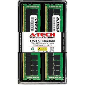 A-Tech 64GB (2x32GB) RAM for HP ProLiant DL160 Gen10 G10 | DDR4 2933MHz PC4-23400 ECC Registered RDIMM 2Rx4 1.2V - Server Memory Upgrade Kit