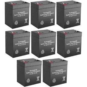 Smart-UPS 3000 Rack Mount 2U SUA3000RM2U Replacement 12V 5.5Ah SLA Batteries Brand Equivalent (Rechargeable, High Rate) - Qty of 8