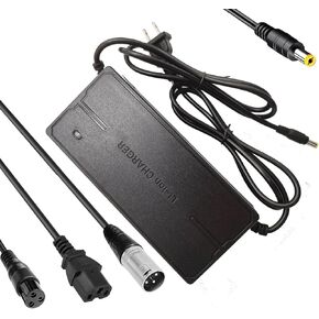 67.2V 3A Charger 4 Plugs for CityCoco 1000W Fat Tire Scooter, MotoTec Fatboy, Scooters and More 60V(16S) Lithium Battery H1-NVA H1NVA DSA-NVABF20 Supply DC plug/12mm 3 Prong/XLR/Cannon/IEC Plug
