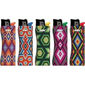 MK Lighter 9G Flint Strike Refillable Lighters with 2 Replace Flints, Ideal to use as Candle Lighters, BBQ Lighters, Butane Lighters, Classic Pocket Lighters，Assorted Colors (Hue-4PC)