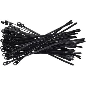 Thomas and Betts TY35MX Cable Tie, UV Resistant Nylon, 50 lb, 8", Black
