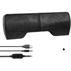 Stereo Sound Mini External Usab Computer Speakers Laptop Tablet Clip-On Soundbar