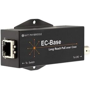NV-ECLK-BSE Extender – Ethernet Over Coax (EoC) Network Extender, 10/100 Mbps Full Duplex, PoE Over Coax Up to 4,000 ft (1,220m), CLEER Series