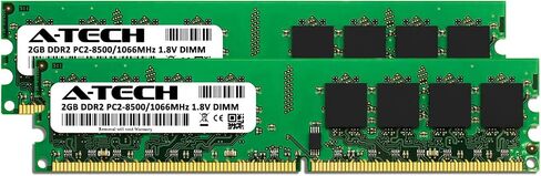 A-Tech 4GB (2x2GB) DDR2 1066MHz / 1067MHz DIMM PC2-8500 UDIMM NONCC 1.8V CL7 240-PIN DESTOP COMPUTER MEMORDY KIT in Kuwait