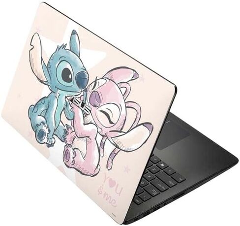 Skinit Skinit Lastop Captop Skin متوافق مع ASUS X502CA 15.6 - ديزني ليلو مرخص رسميًا وغرزة تصميم غريب in Kuwait
