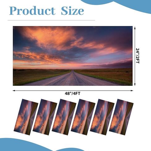 6 Pack Fluorescent Light Covers for Ceiling Lights Storm Clouds Prairies Saskatchewan Decorative Magnetic Fluorescent Light Filters for Classroom Office Home 4x2 ft in Kuwait