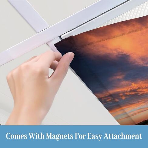 6 Pack Fluorescent Light Covers for Ceiling Lights Storm Clouds Prairies Saskatchewan Decorative Magnetic Fluorescent Light Filters for Classroom Office Home 4x2 ft in Kuwait