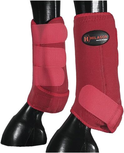 HILASON L M S Horse Rear Hind Leg Sport Boots | Horse Leg Boots | Horse Jumping Boots | Horse Sport Boots | Horse Hind Boots in Saudi Arabia