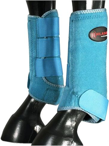 HILASON L M S Horse Rear Hind Leg Sport Boots | Horse Leg Boots | Horse Jumping Boots | Horse Sport Boots | Horse Hind Boots in Saudi Arabia