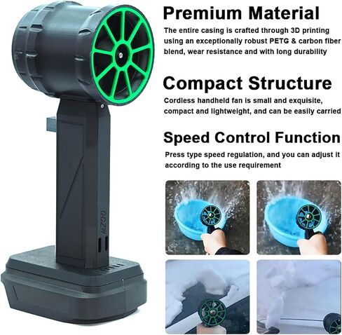 Ducted Jet Fan Built to Last PETG Carbon Fiber Portable and Powerful Blower for Car Keyboard Compatible with (Compatible with 18V 21V Battery) in Saudi Arabia