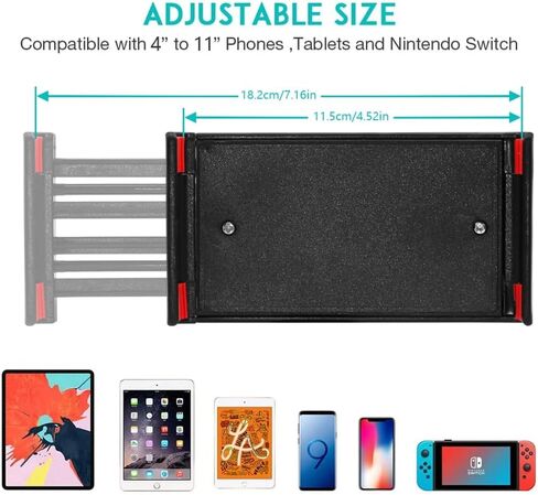 Universal 4-11 inch Tablet Holder Car CD Slot Air Vent Tablet Bracket Mobile Phone Mount Stand (Color : Black, Size : Universal) (Black Universal) in Saudi Arabia