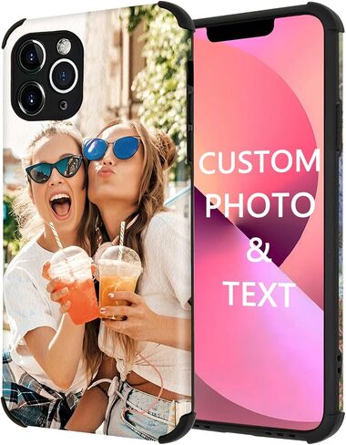علبة هاتف مخصصة لـ iPhone 16 15 14 13 12 11 Pro Max Mini XR XS X 6 7 8 Plus ، TPU+Leather Soft Phone ، هدية مخصصة مخصصة لعيد الميلاد ، يوم الأم (صورة واحدة) in Kuwait