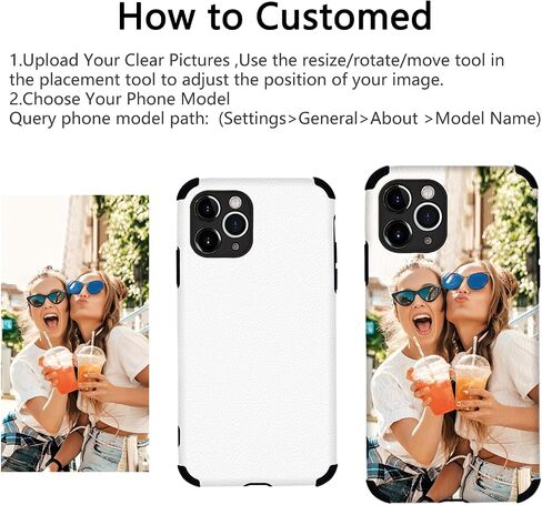 علبة هاتف مخصصة لـ iPhone 16 15 14 13 12 11 Pro Max Mini XR XS X 6 7 8 Plus ، TPU+Leather Soft Phone ، هدية مخصصة مخصصة لعيد الميلاد ، يوم الأم (صورة واحدة) in Kuwait