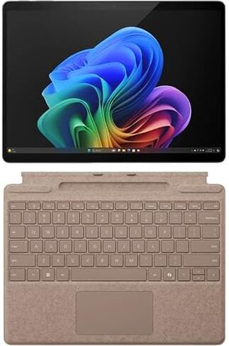 Microsoft Surface Pro Copilot+ PC Touchscreen 13" LCD Snapdragon X Plus Processor 16GB RAM 512GB SSD (11th Edition) Black & Surface Pro Keyboard (Keyboard with Pen Storage, Dune) in Saudi Arabia