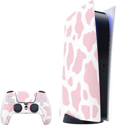 Skinit Decal Gaming Skin Compatible with PS5 Bundle - Pink Cow Print Design in Saudi Arabia
