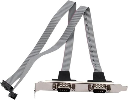 PC هيكل Motherboard 2-Port Serial Female RS232 DB9 MALE COM PORT إلى IDC 10PIN CABLE BRACKET EXTENDER CABLE CALL HOST (1Port Serial) in Saudi Arabia