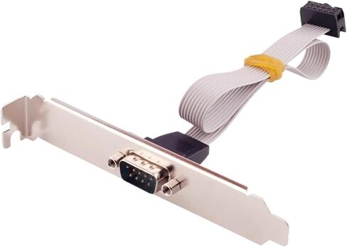 PC هيكل Motherboard 2-Port Serial Female RS232 DB9 MALE COM PORT إلى IDC 10PIN CABLE BRACKET EXTENDER CABLE CALL HOST (1Port Serial) in Saudi Arabia