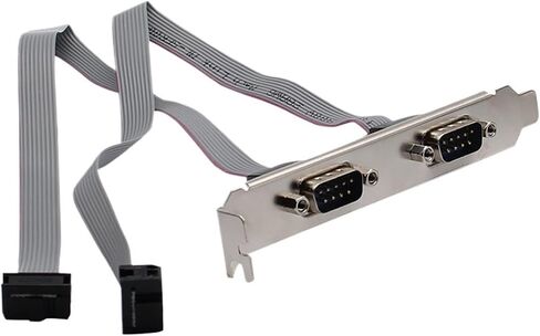 PC هيكل Motherboard 2-Port Serial Female RS232 DB9 MALE COM PORT إلى IDC 10PIN CABLE BRACKET EXTENDER CABLE CALL HOST (1Port Serial) in Saudi Arabia