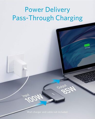 Anker 8K@60Hz HDMI Cable, Ultra High Speed 4K@120Hz 48Gbps 6.6 ft Ultra HD HDMI to HDMI Cord & Anker USB C Hub, 341 USB-C Hub (7-in-1) with 4K HDMI, 100W Power Delivery in Saudi Arabia