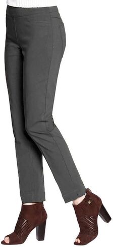 SLIM-SATION Women's Wide Band Ankle Pant Pull-on Pant with Tummy Control in Saudi Arabia