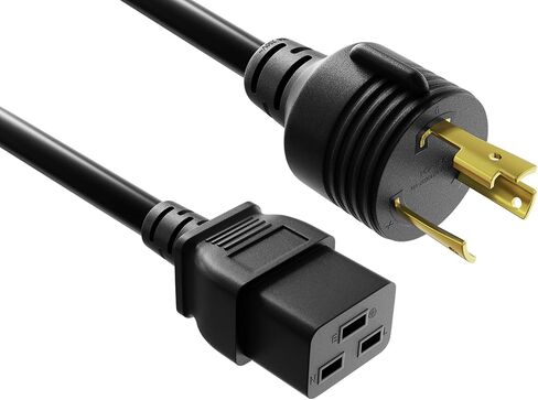 12ft NEMA L6-30P إلى C19 سلك الطاقة الثقيلة 12AWG ، 20A ، 250 فولت in Kuwait