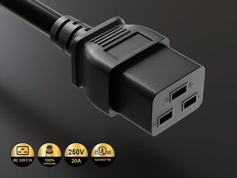 12ft NEMA L6-30P إلى C19 سلك الطاقة الثقيلة 12AWG ، 20A ، 250 فولت in Kuwait