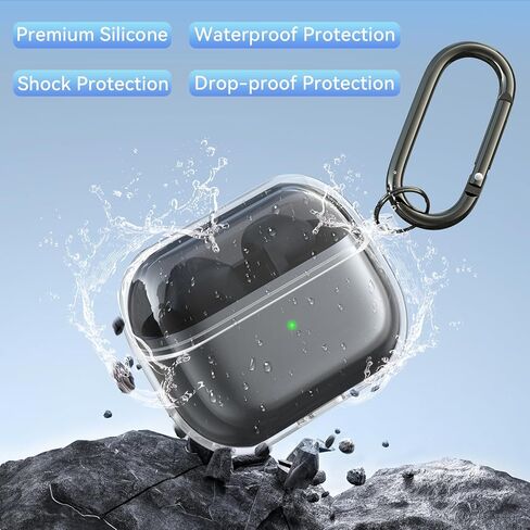 تغطية Clear Clear Vanjua لـ Samsung Galaxy Buds 3/3 Pro ، و Soft TPU مقاومة للصدمة ، وغطاء حالة وقائي كامل متوافق مع Galaxy Buds 3/3 Pro in Kuwait
