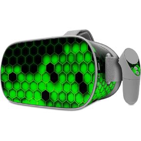 Decal Style Skin Wrap Compatible with Oculus Go Headset - HEX Green (Oculus NOT Included)