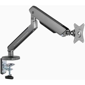 ذراع شاشة LED فردي - ساحة رمادية ، إضاءة RGB ، نابض غاز قابل للتعديل ، Vesa 75x75/100x100 ، يناسب 17-32 "شاشات ، 4.4-19.8 رطل ، جبل المشبك/grommet ، إدارة الكابلات