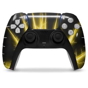 WraptorSkinz Skin Wrap compatible with Sony PS5 DualSense Controller Lightning Yellow (CONTROLLER NOT INCLUDED)