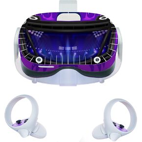 Oculus Quest 2 Skin Decal Kit - Purple Matte Vinyl Sticker Wrap - Weatherproof & Scratch Resistant - Football Helmet Design