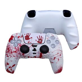 IVYUEEN Anti-Slip Printing Protective Skin for PlayStation 5 PS5 Controller Graffiti Blood Silicone Case for DualSense Wireless Controller with Touch Pad Sticker Accessories