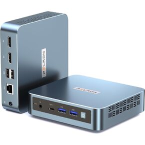 PELADN WI6 N150 Mini PC 8GB DDR4 256GB SSD, 13th Twin Lake N150 Desktop Mini Computers, Type-C, Dual HDMI, RJ45 LAN, WiFi, Bluetooth, 4K Triple Display