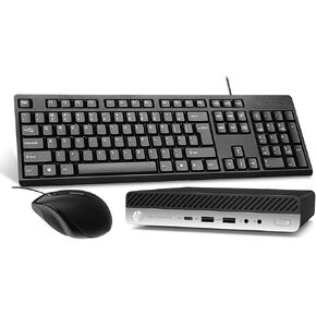 HP EliteDesk 800 G5 Mini Desktop Computer PC, Intel Core i7-9700 6-Core 3.70 GHz, 16GB DDR4, 512GB NVMe SSD Mouse & RGB Keyboard, 4K Support, WiFi-6, Bluetooth 5.0 Windows 11 Pro (Renewed), Black