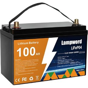 Lithium Battery 12V 50Ah LiFePO4 Battery 4000+ Deep Cycle Rechargeable Batteries for Trolling Motor/Golf Cart/Solar and Wind Power,Lighting,Fish Finder