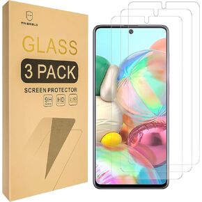 Mr.Shield [3-Pack] Designed For Samsung Galaxy A71 5G / Galaxy A71 5G UW [Shorter Fit for Case Version] [Tempered Glass] [Japan Glass with 9H Hardness] Screen Protector with Lifetime Replacement