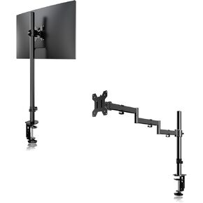 Pholiten Single Tall Monitor Stand+Single Long Monitor Stand, 13 to 32 inch Computer Monitor Desk Mount