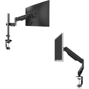 Gas Spring Monitor Arm 32 Inch+Pholiten Premium Single Monitor Arm for 13-32 Inch