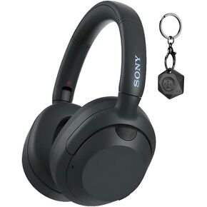 Sony ULT Noise Cancelling Headphones (Black) with FindMy and Android Bluetooth Tracker Bundle with Finder Key Chain (2 Items)