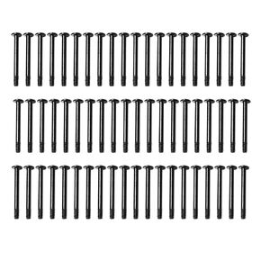 60pcs مروحة تثبيت المسمار الرادياتير العادم المبرد بالمياه يثبت المسمار الأسود الطويل ، 6#32x35mm