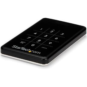 STARTECH.com USB 3.0 محرك الأقراص الثابتة - محرك الأقراص الثابتة SATA المشفرة إلى USB - حاوية HDD/SSD مع حماية كلمة المرور (S2510BU33PW) ، 1x | 2.5 "SATA III