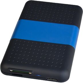 Siig JU-SA0S12-S1 USB 3.0 إلى SATA القرص الصلب مع قارئ SD ، حاوية التخزين ، SATA 6GB/S ، USB 3.0 ، الأسود/الأزرق